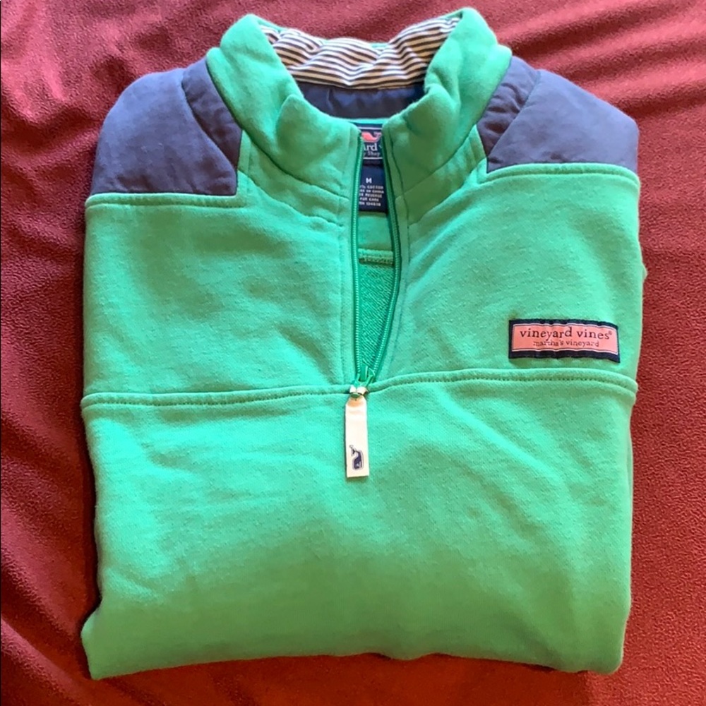 Vineyard Vines: Green Quarter (1/4) Zip - Picture 2 of 6